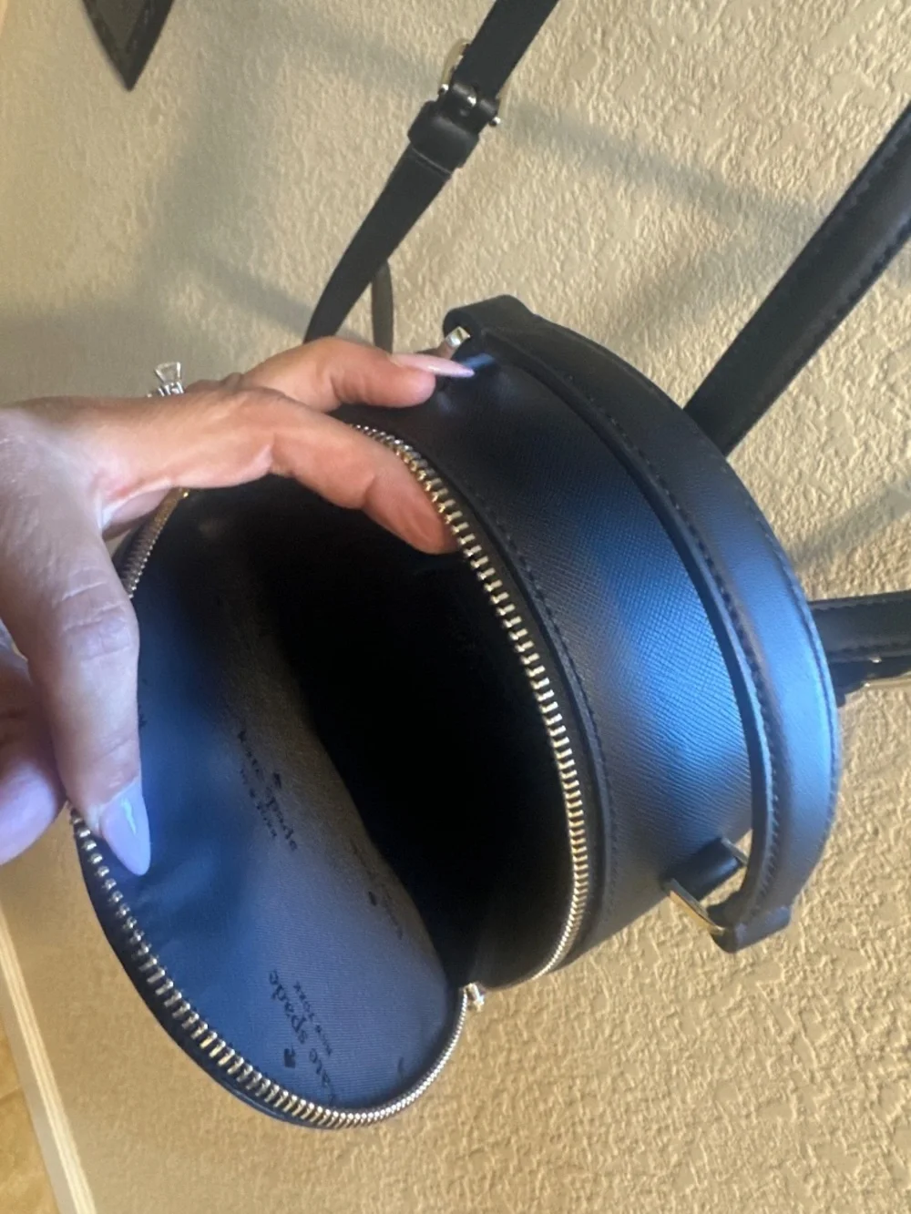 Kate Spade Saffiano Mini Black Backpack